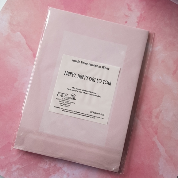 2 pcs C R Gibson Luxury Card Happy Birthday to You (1 Card with Envelope) - Picture 7 of 16